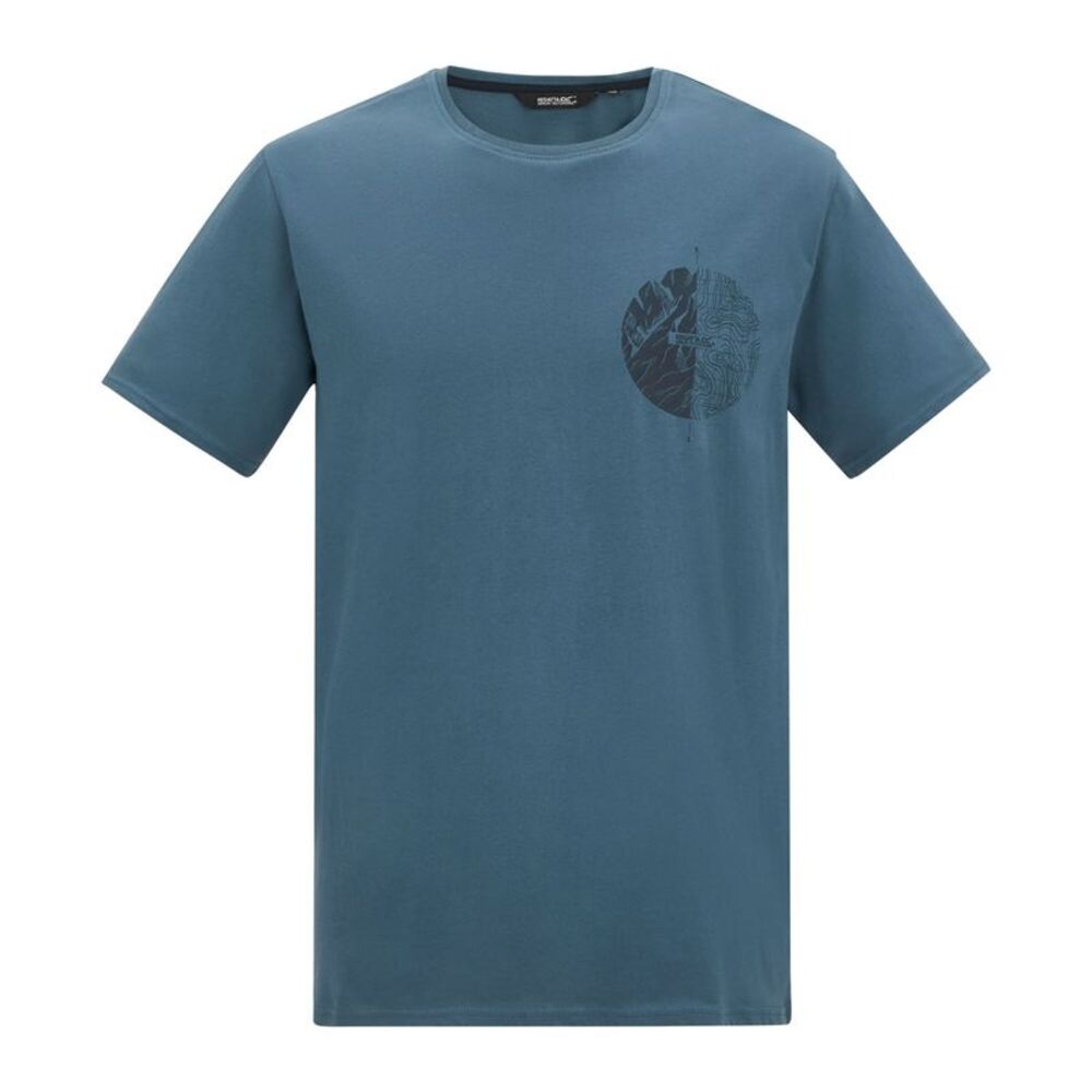 Regatta Mens Cline IX Compass T-Shirt / Grey Mirage